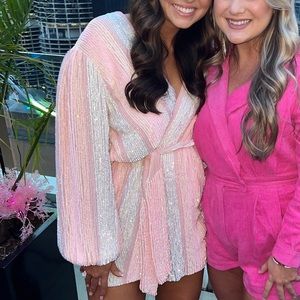 Retrofete Gabrielle sequin wrap dress